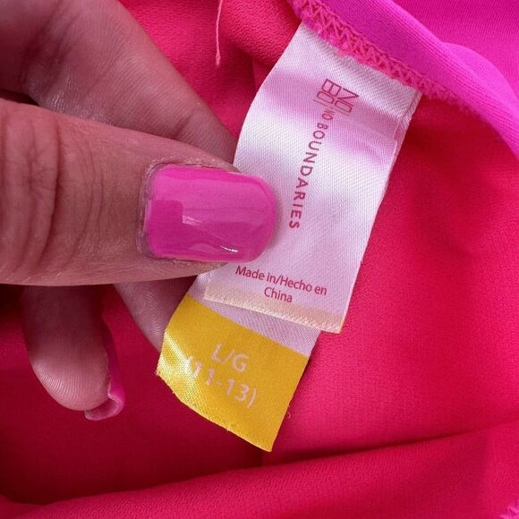 Havana Good Time Swimsuit Hot Pink One Piece Cross Back Juniors Size L 11-13 Fun - Picture 8 of 9